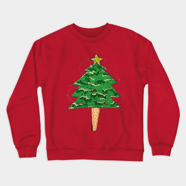 Christmas Tree Crewneck Sweatshirt by melikeozmen